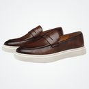 Mocassim Slip On Masculino de Couro Reine